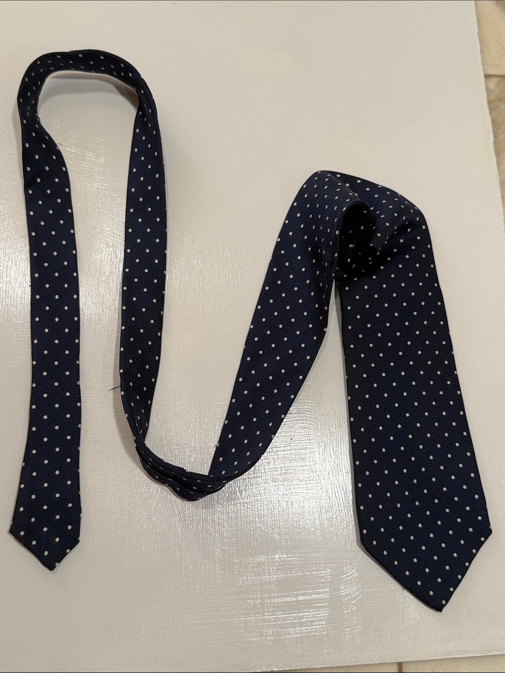 Hickey Freeman vintage classic Polka Dot Silk neckTie - Italian Made